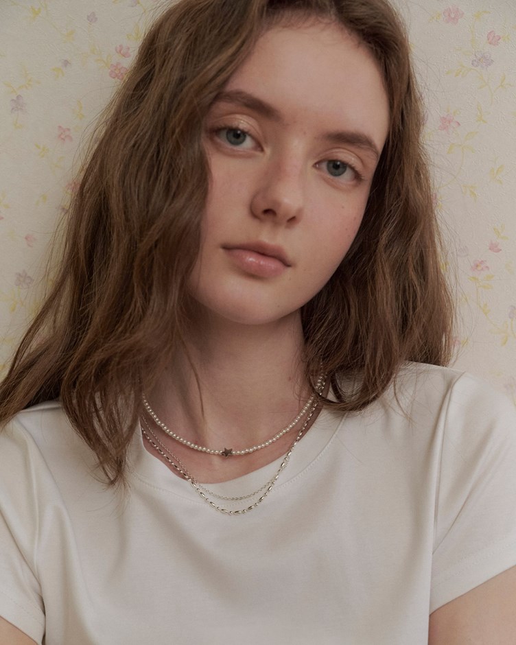 珍珠金屬星星項鍊