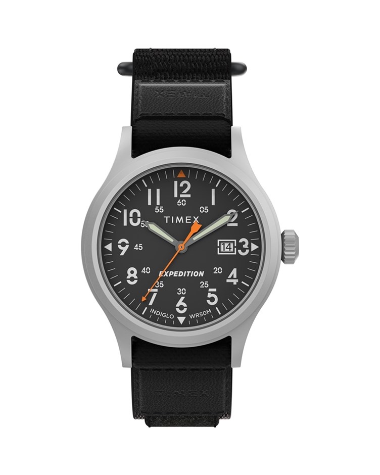 遠征系列 戶外手錶 黑色織物黏式錶帶_40mm