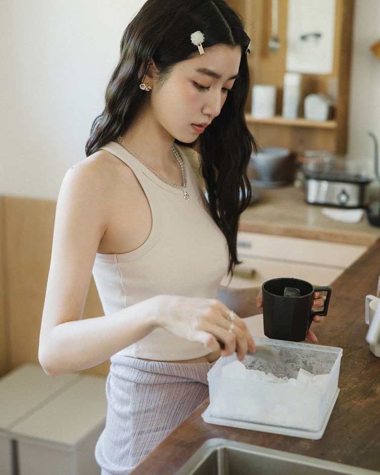 PROJECT.M 削肩短版羅紋BRA TOP