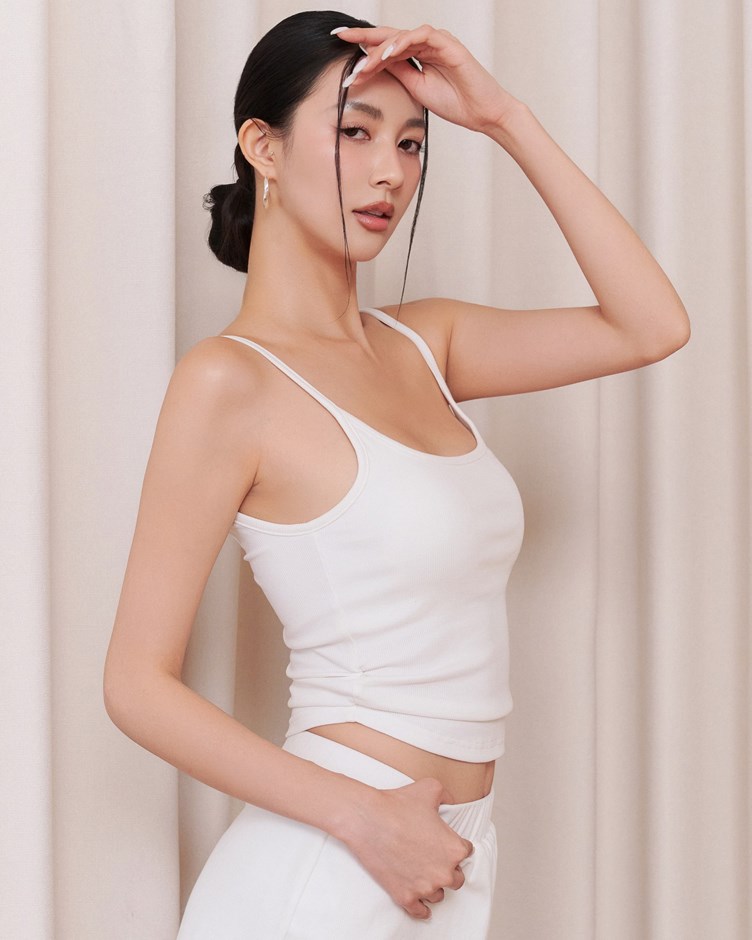 -3kg激瘦涼感細肩側抓皺BRA TOP背心