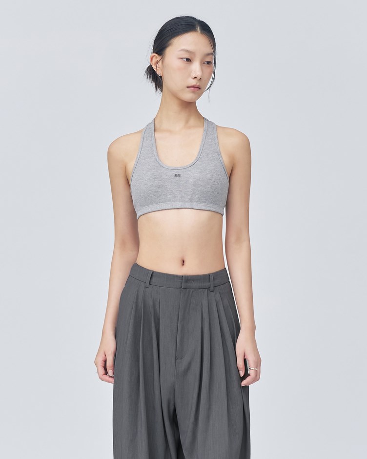 親膚羅紋挖背bra top