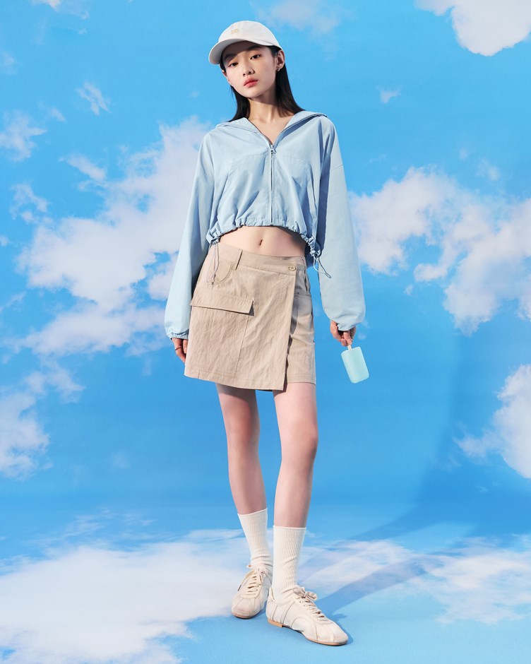 水洗加工口袋褲裙