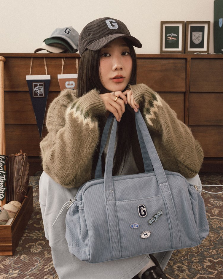 GGC刺繡燈心絨包包(金針菇&黃大謙聯名款)